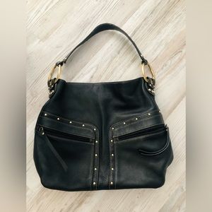 ⭐️5 for $25⭐️Kenneth Cole Reaction Handbag - Black pebble leather - matte gold